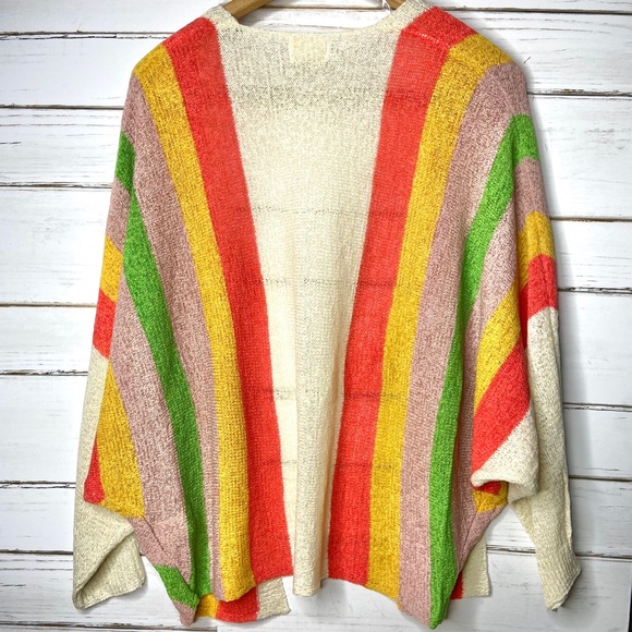 Iris Rainbow Stripe Open Cardigan - Picture 9 of 10